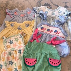 Summer clothes lot 6 and 9m